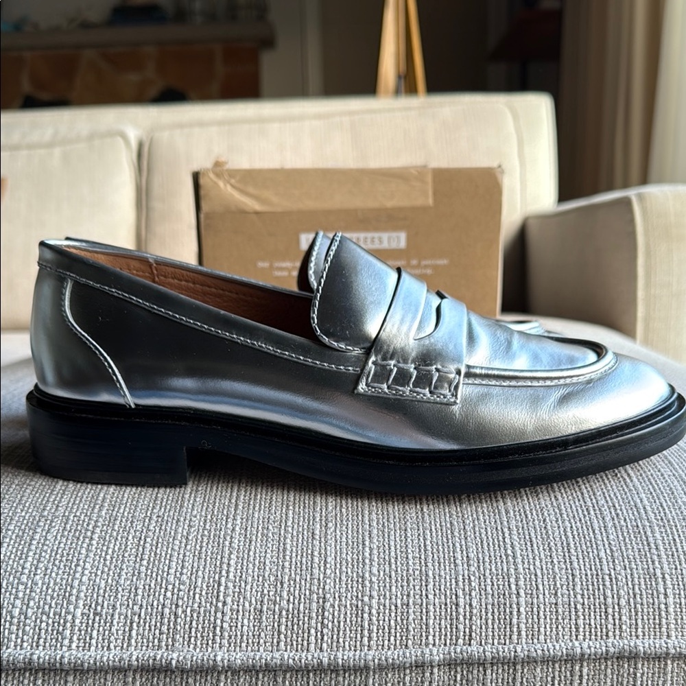 Madewell Silver Loafers - Picture 5 of 7